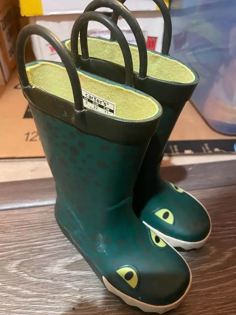 Size 6 Carter's Ryker Toddler Boys Alligator Rain Boots